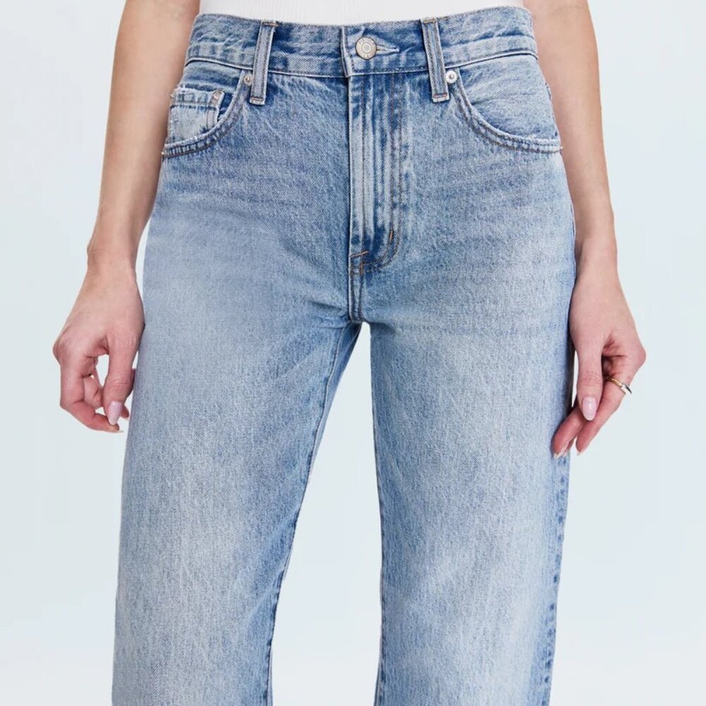 pistola Light Blue 'Bowie' Cropped Straight Jeans - Picture 6 of 9